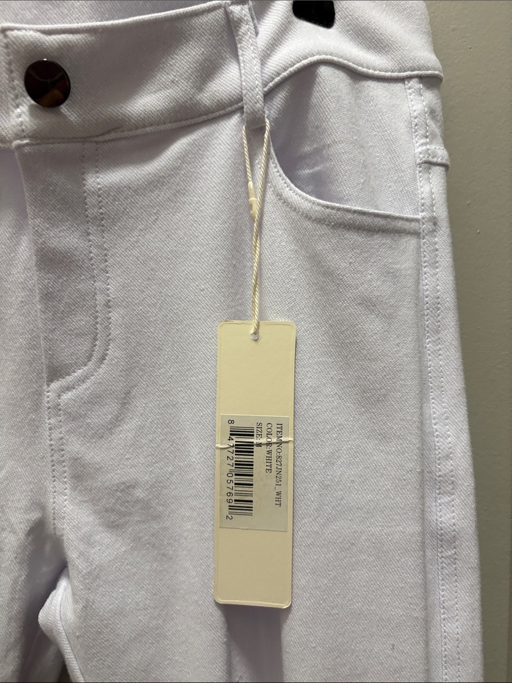 Yelete White Stretch Leggings - Picture 4 of 4
